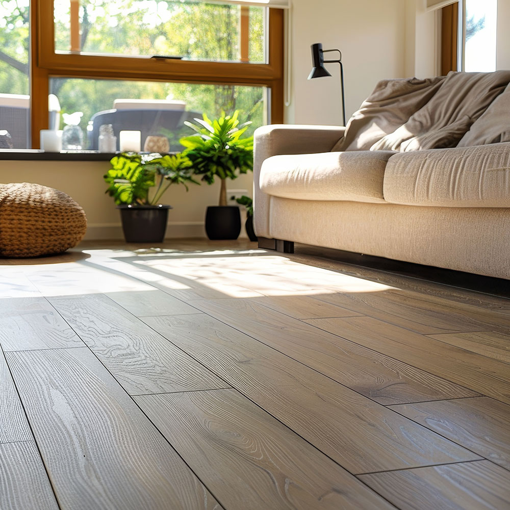 Relax in a British residence with laminate flooring