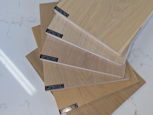 fan of flooring samples