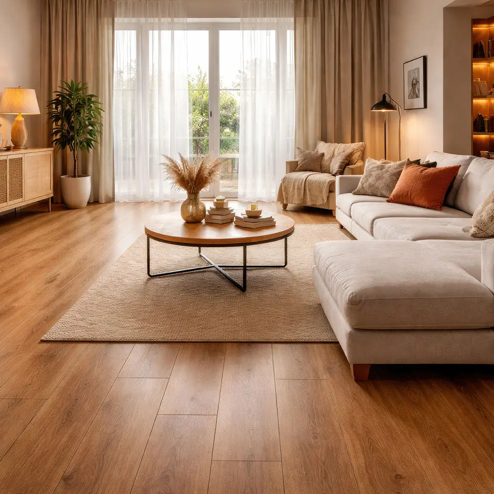 warm light brown laminate flooring
